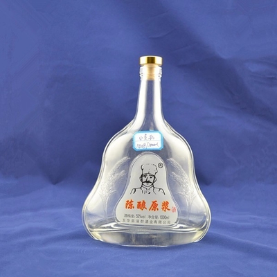 Botella de tequila personalizada con material de vidrio transparente y tiempo de entrega rápido 20-30 días