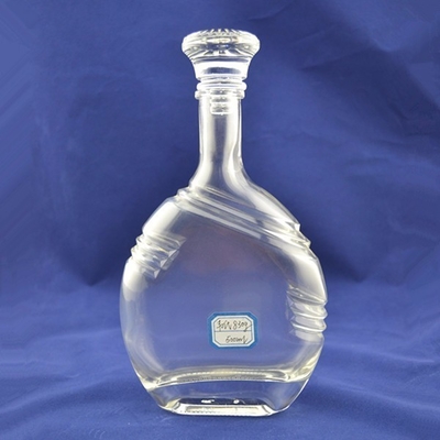 Botella de tequila personalizada con material de vidrio transparente y tiempo de entrega rápido 20-30 días
