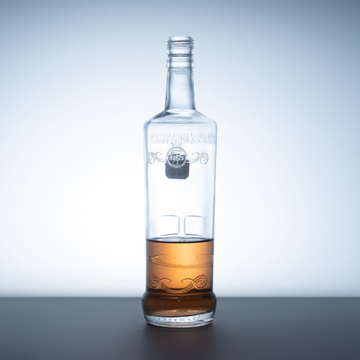 Botellas de vidrio personalizadas de 500 ml/700 ml/750 ml para aceite whisky Gin Liquor Vodka Embalaje