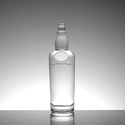 Material de vidrio de sílex alto 700 ml de cuello largo botella de alcohol vacía para whisky licor 375 ml