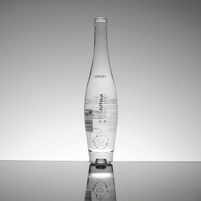 Material de vidrio de sílex alto 700 ml de cuello largo botella de alcohol vacía para whisky licor 375 ml
