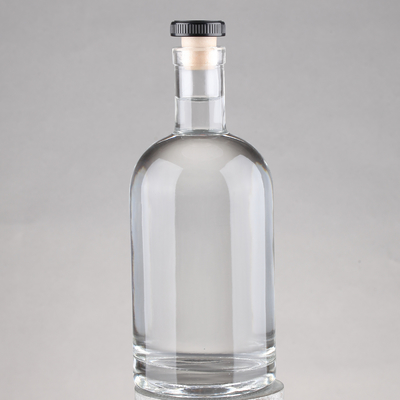 Cristal blanco 500ml 700ml 750ml Super Flint vidrio vacío ron claro botella de licor diseñador