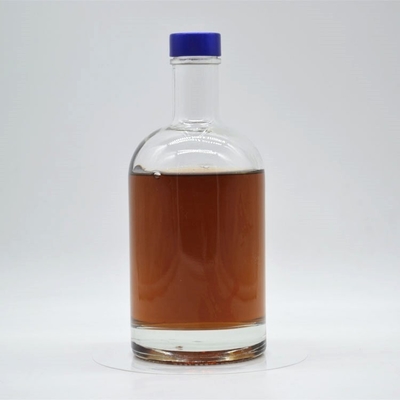 Base de venta de botellas de whisky de vidrio de 750 ml con superficie de manipulación de impresión por pantalla