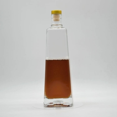 Base de venta de botellas de whisky de vidrio de 750 ml con superficie de manipulación de impresión por pantalla