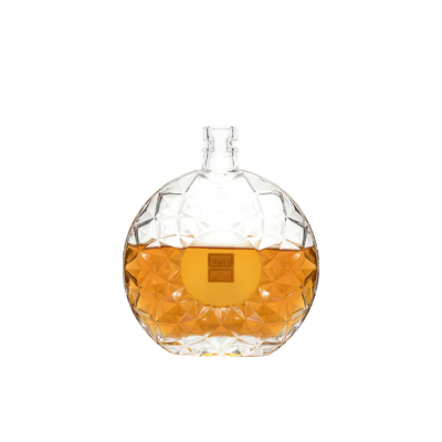 Super Flint personalizado colorido electroplacado vidrio azul tequila vodka botella de licor 1L