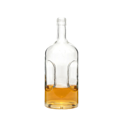 Super Flint personalizado colorido electroplacado vidrio azul tequila vodka botella de licor 1L
