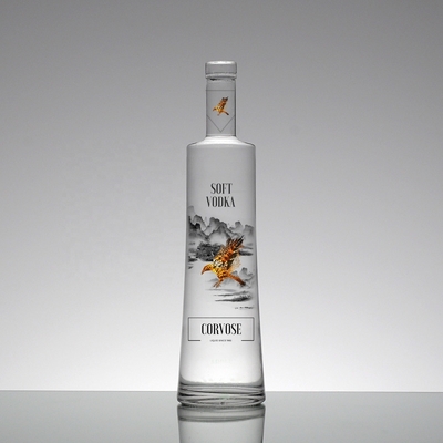 Botella de vidrio personalizada de 700 ml 750 ml para Gin Rum Whiskey Vodka y más Pedidos OEM bienvenidos