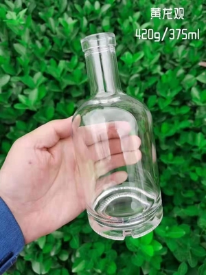 Vodka Negra Gin 250ml Jugo Vacío Botella de vidrio cuadrada con etiqueta de oro de champán personalizado