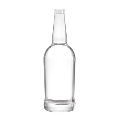 Botella de vodka cuadrada de 500 ml 700 ml 750 ml en material de vidrio de súper sílex para agua mineral