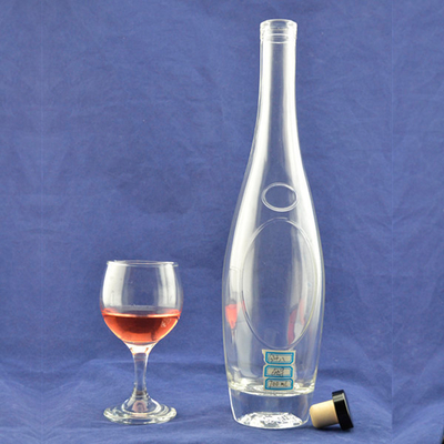 Material del cuello Material de piedra súper 700 ml de alcohol vacío claro ron whisky alcohol vodka botella de vidrio para licor