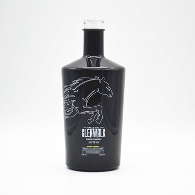 Botella de vidrio de base de Super Flint botella a medida botella de vidrio de vino de whisky vacío 500/750ml