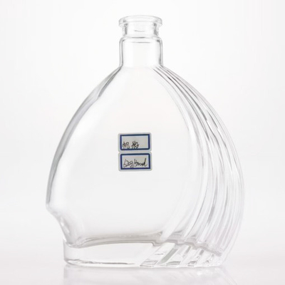Impresión en pantalla Super material de vidrio de sílex 750 ml Botella de whisky para la forma personalizada