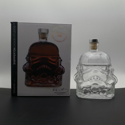 Decal Superficie de manejo Diseño personalizado Botella de vidrio de 750 ml para licor whisky ginebra vodka