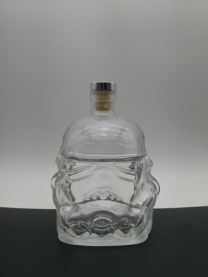 Decal Superficie de manejo Diseño personalizado Botella de vidrio de 750 ml para licor whisky ginebra vodka