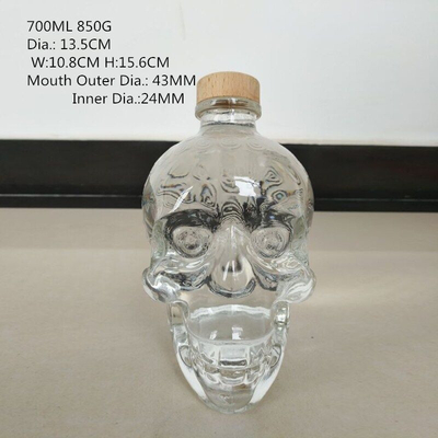 Decal Superficie de manejo Diseño personalizado Botella de vidrio de 750 ml para licor whisky ginebra vodka
