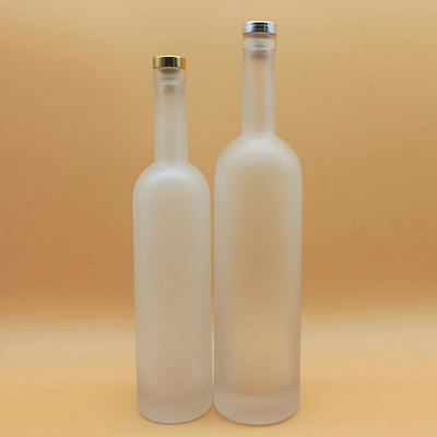 Botellas de vidrio de vodka de vino vacío grabadas a medida para licor