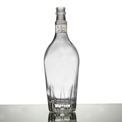 Botella de vidrio vacía personalizada para alcohol whisky vodka alcohol 700ml 750ml 500ml 1000ml