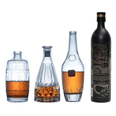 500 ml 700 ml 750 ml en bulto Whisky vacío ron brandy bebida botellas de vidrio de licor para vino