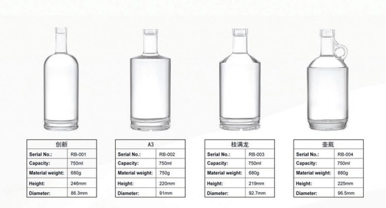 Bebida alcohólica fría transparente de 750 ml con botella de whisky de 1000 ml