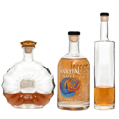 Ruisheng Super Flint 750ml Botella de vidrio embalaje personalizado y OEM