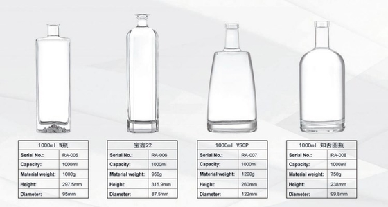 Bebida alcohólica fría transparente de 750 ml con botella de whisky de 1000 ml