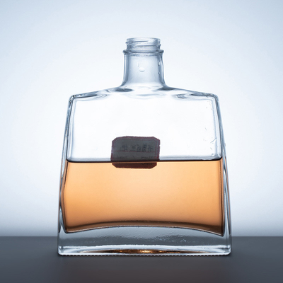 Botella de vidrio de licor de 750 ml de licor de brandy de lujo transparente de 700 ml de alcohol vacío