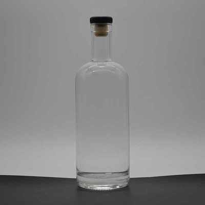 Super Flint Glass 750ml Botella para corcho de fondo grueso y diseño personalizado de licor