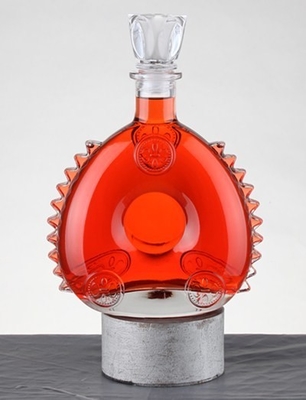 Material de vidrio Super Flint Botella de vidrio de brandy para licores personalizados 700 ml