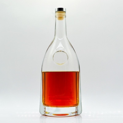 Botella de vidrio personalizada de 200 ml 375 ml 500 ml 700 ml 750 ml 1000 ml para vodka y licores de vino espirituoso