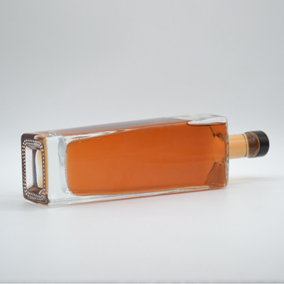 Botella de vidrio personalizada de 200 ml 375 ml 500 ml 700 ml 750 ml 1000 ml para vodka y licores de vino espirituoso