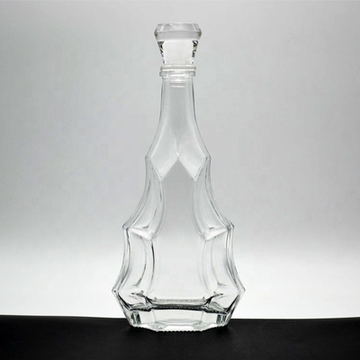 Botellas de ginebra de 500 ml a 1000 ml de 1 litro en blanco y negro mate de forma personalizada