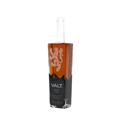 Botellas de ginebra de 500 ml a 1000 ml de 1 litro en blanco y negro mate de forma personalizada