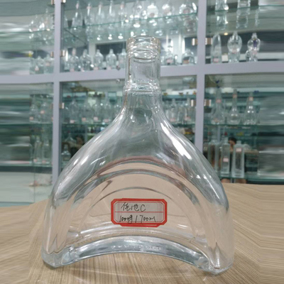 Super Flint Estampado caliente 500ml 700ml 750ml Liquor Botella de vidrio de brandy OEM