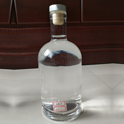 Botella de vidrio vacío para vodka, whisky y vino con capacidad de 250 ml 500 ml 700 ml 750 ml 1 l