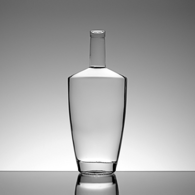 Diseño personalizado Botellas de vidrio de ámbar gris 375ml 500ml 750ml para vodka gin licores