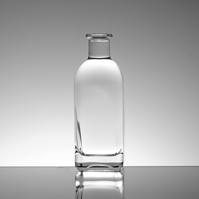 Diseño personalizado Botellas de vidrio de ámbar gris 375ml 500ml 750ml para vodka gin licores