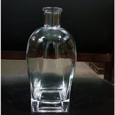 Botellas de vidrio cuadrados de 500 ml de sílex claro personalizado para bebidas alcohólicas
