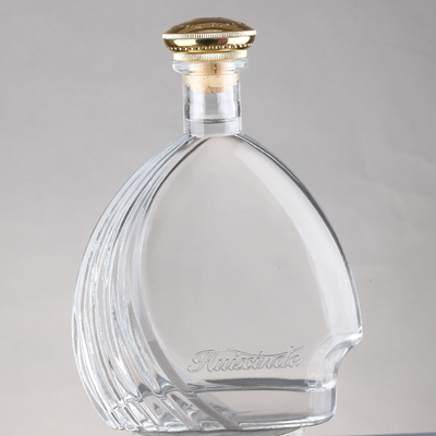 Fabricantes de botellas de vidrio de brandy Super Flint con tipo de sellado de corcho y plazo FOB