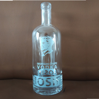 Vidrio de cristal personalizado Tequila helada vacía 700 ml Botella para licor Whiskey Vodka 750 ml