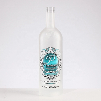 Vidrio de cristal personalizado Tequila helada vacía 700 ml Botella para licor Whiskey Vodka 750 ml
