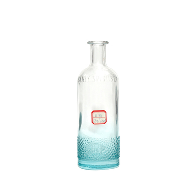 Botellas de alcohol de ron personalizadas de 700 ml 750 ml 1 litro con tapón de corcho en vidrio de súper sílex