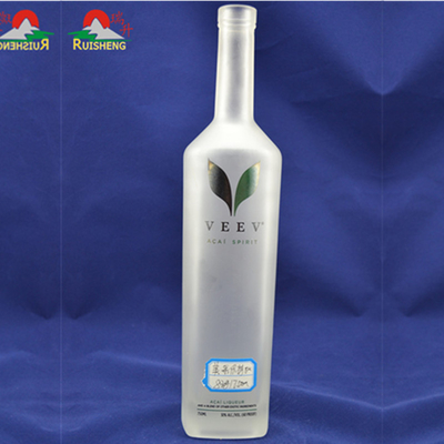 Impresión de pantalla de corcho congelado Botella de vodka de corcho 500ml 750ml 1L Botella de vidrio para vodka