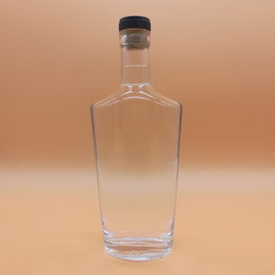 Botellas de vidrio de whisky de 750 ml de capacidad Vidrio con tapa Otros estampados en caliente de proceso profundo