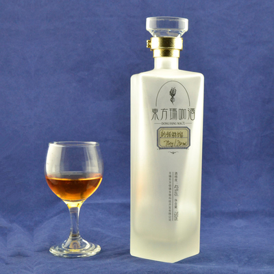 Triángulo de oro helado Brandy Botella vacía Decal transparente