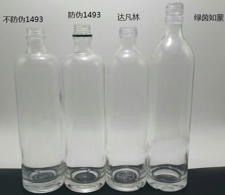 Términos de FOB Botella de agua de vidrio de cristal de súper sílex con tapones y superficie decal 750ml 1000ml