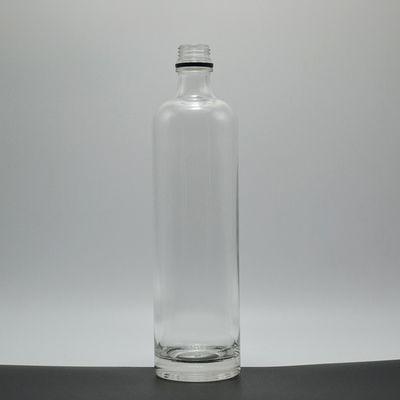 Términos de FOB Botella de agua de vidrio de cristal de súper sílex con tapones y superficie decal 750ml 1000ml
