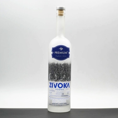 Botella de vidrio cuadrada de tequila grabable a color 500 ml para bebidas alcohólicas calientes