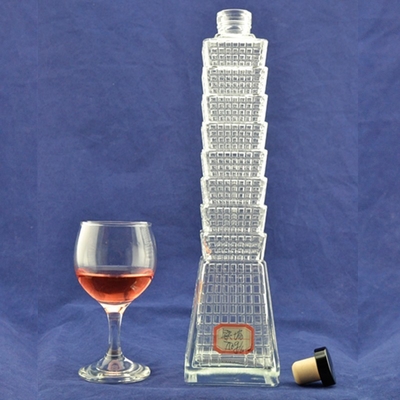 Botellas de ginebra de vidrio para bebidas alcohólicas/liquores botellas de vidrio vacías