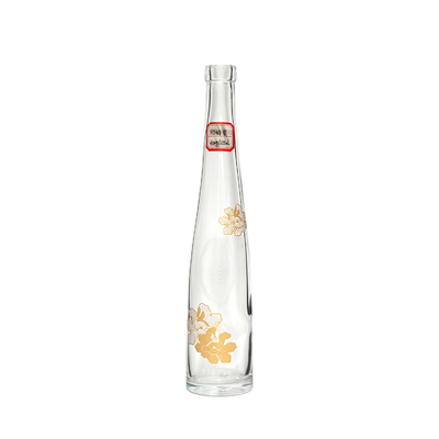 350 ml 750 ml Botella de agua de vidrio transparente Spray de color personalizado para el material de vidrio Super Flint