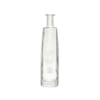 350 ml 750 ml Botella de agua de vidrio transparente Spray de color personalizado para el material de vidrio Super Flint
